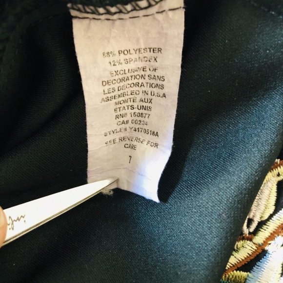 Design Lab Lord & Taylor Skater Dress Deep Green 7 - Picture 10 of 10